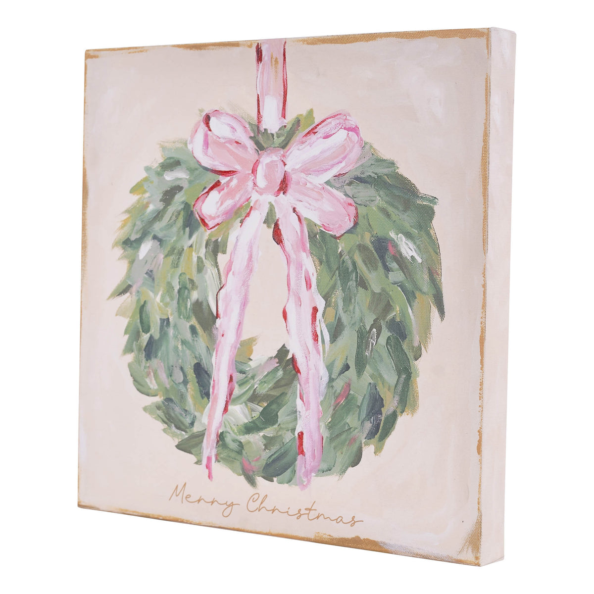 Merry Christmas Wreath Canvas