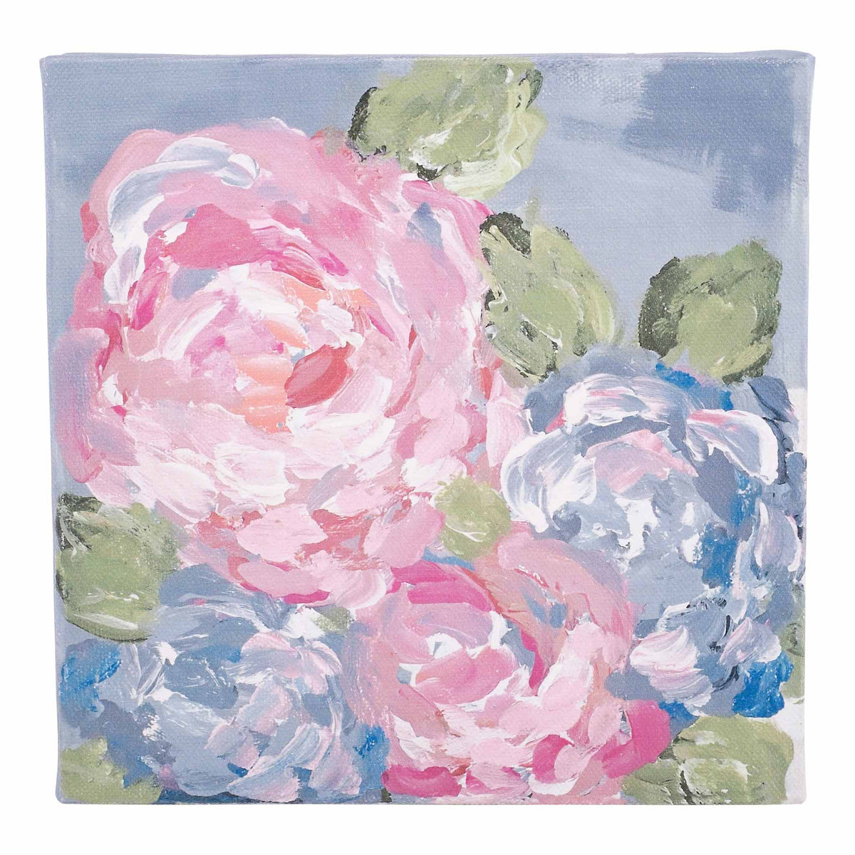 Pink & Blue Hydrangea Canvas