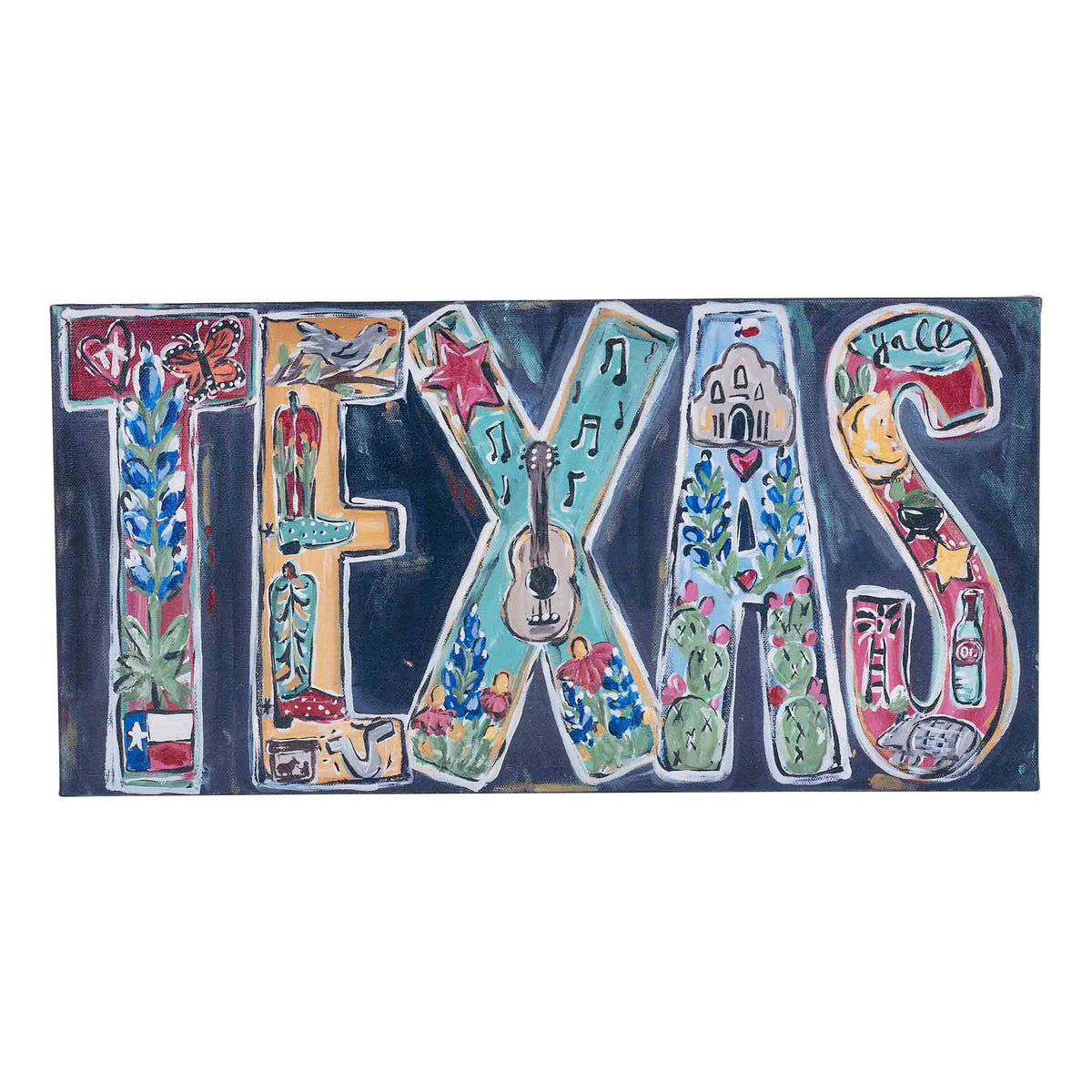 Texas Word Art Canvas