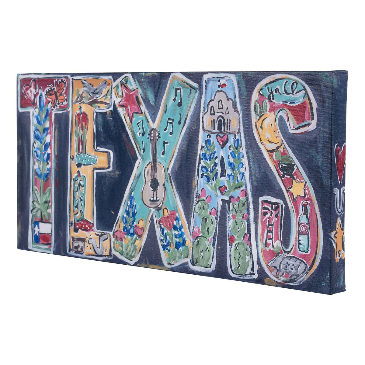 Texas Word Art Canvas