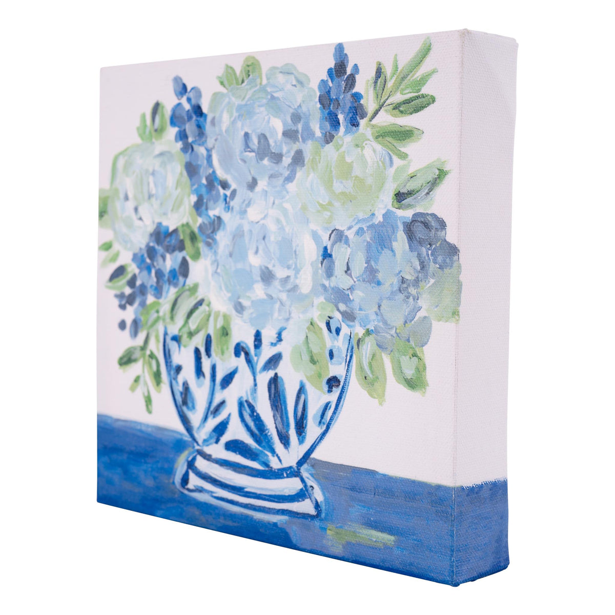 Hydrangea In Blue/White Vase Canvas