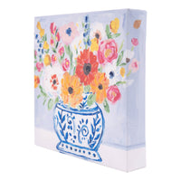 Blue & White Bowl of Flowers