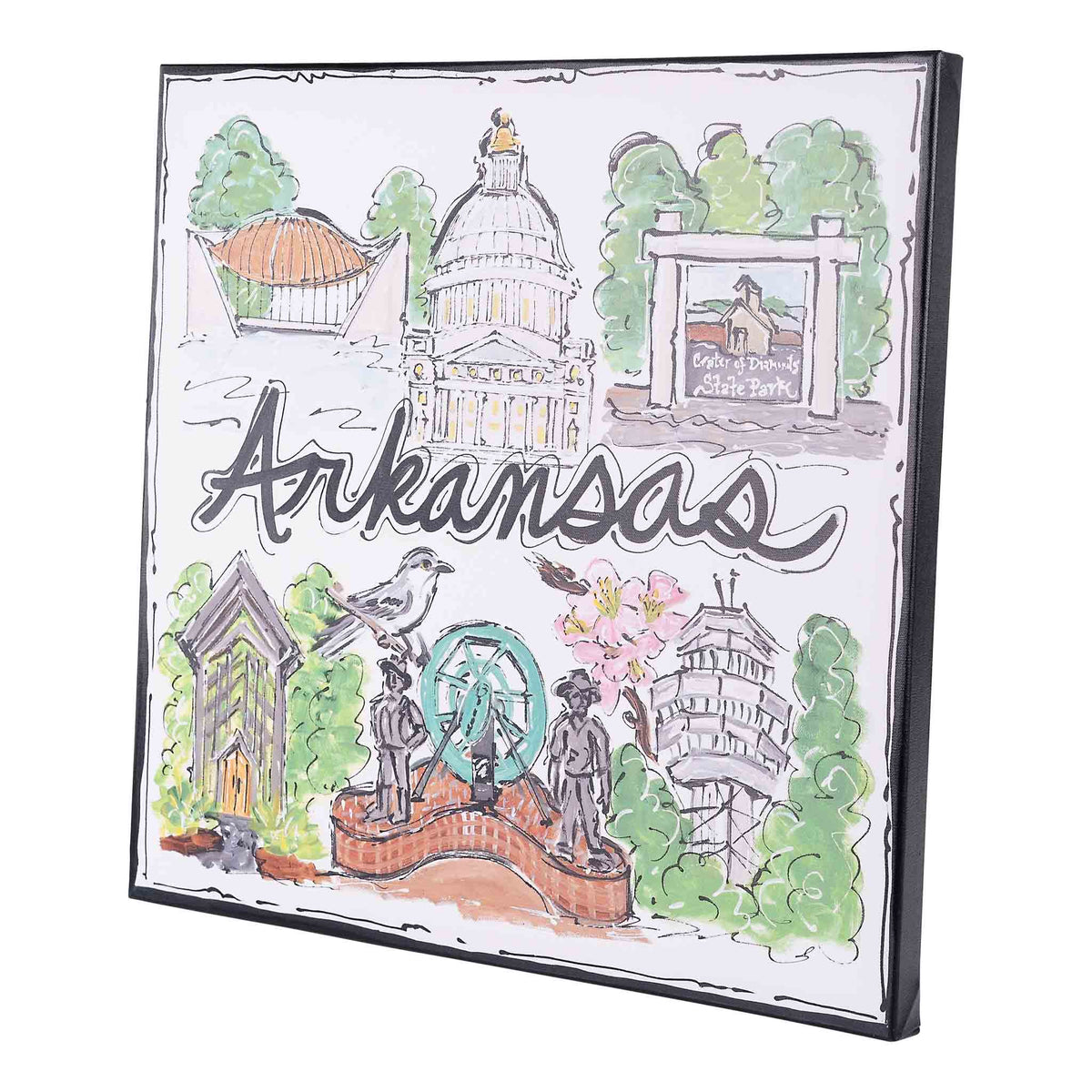 State of Arkansas Icon Canvas