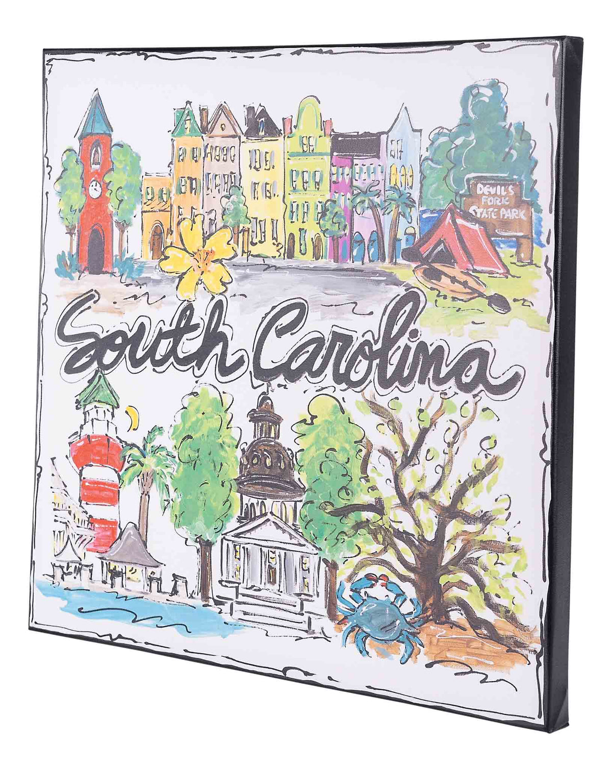 State of South Carolina Icon Canvas