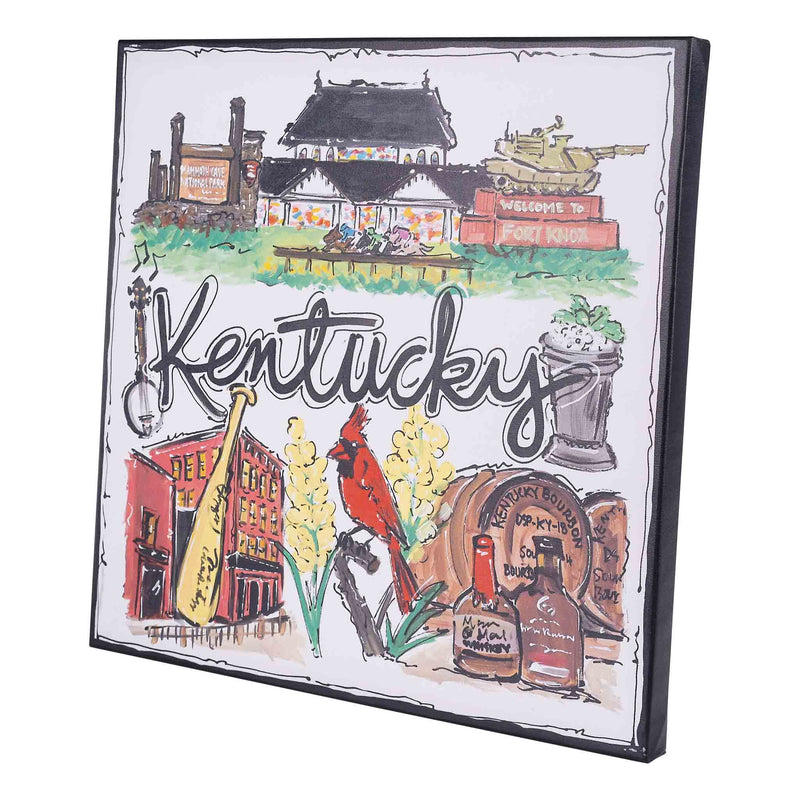 State of Kentucky Icon Canvas