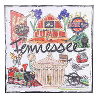 State of Tennessee Icon Canvas