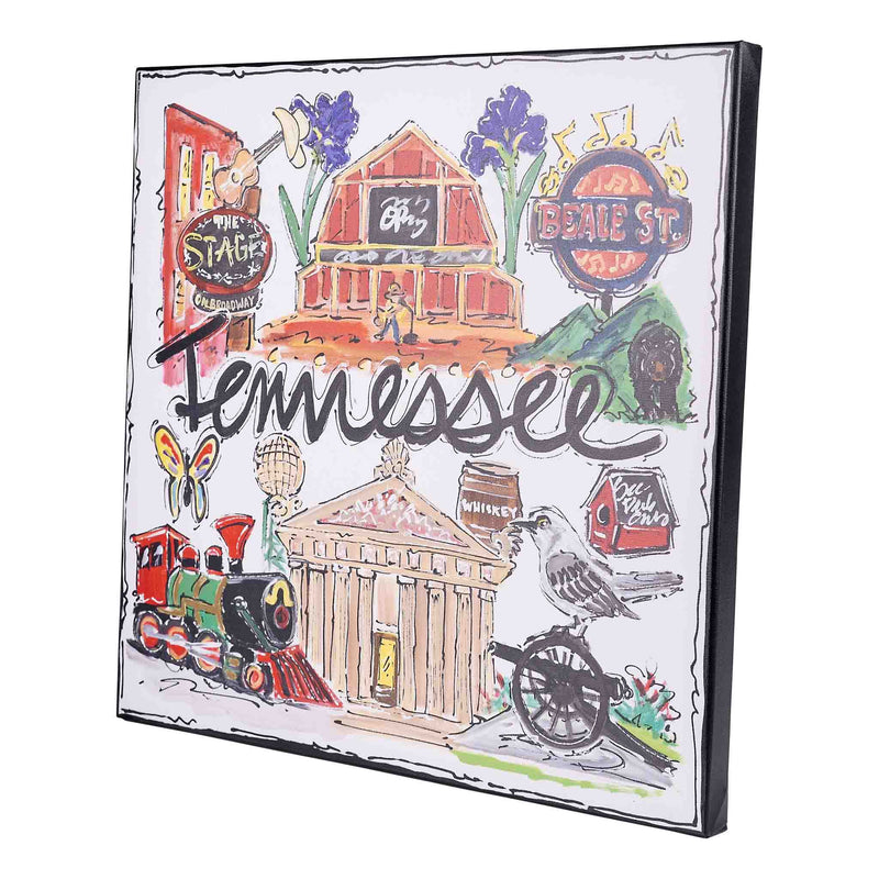 State of Tennessee Icon Canvas