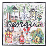 State of Georgia Icon Canvas