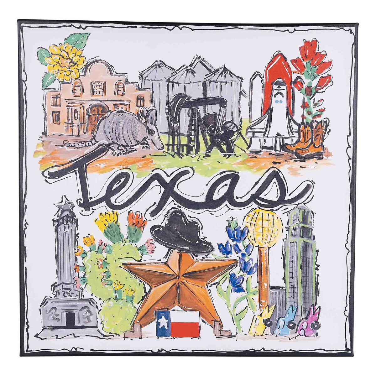 State of Texas Icon Canvas