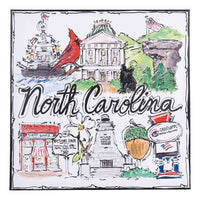 State of North Carolina Icon Canvas