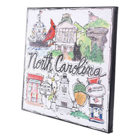 State of North Carolina Icon Canvas