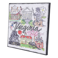 State of Virginia Icon Canvas