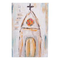 It Is Well Church Wood Block