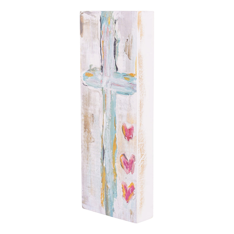 Hearts Cross Wood Block