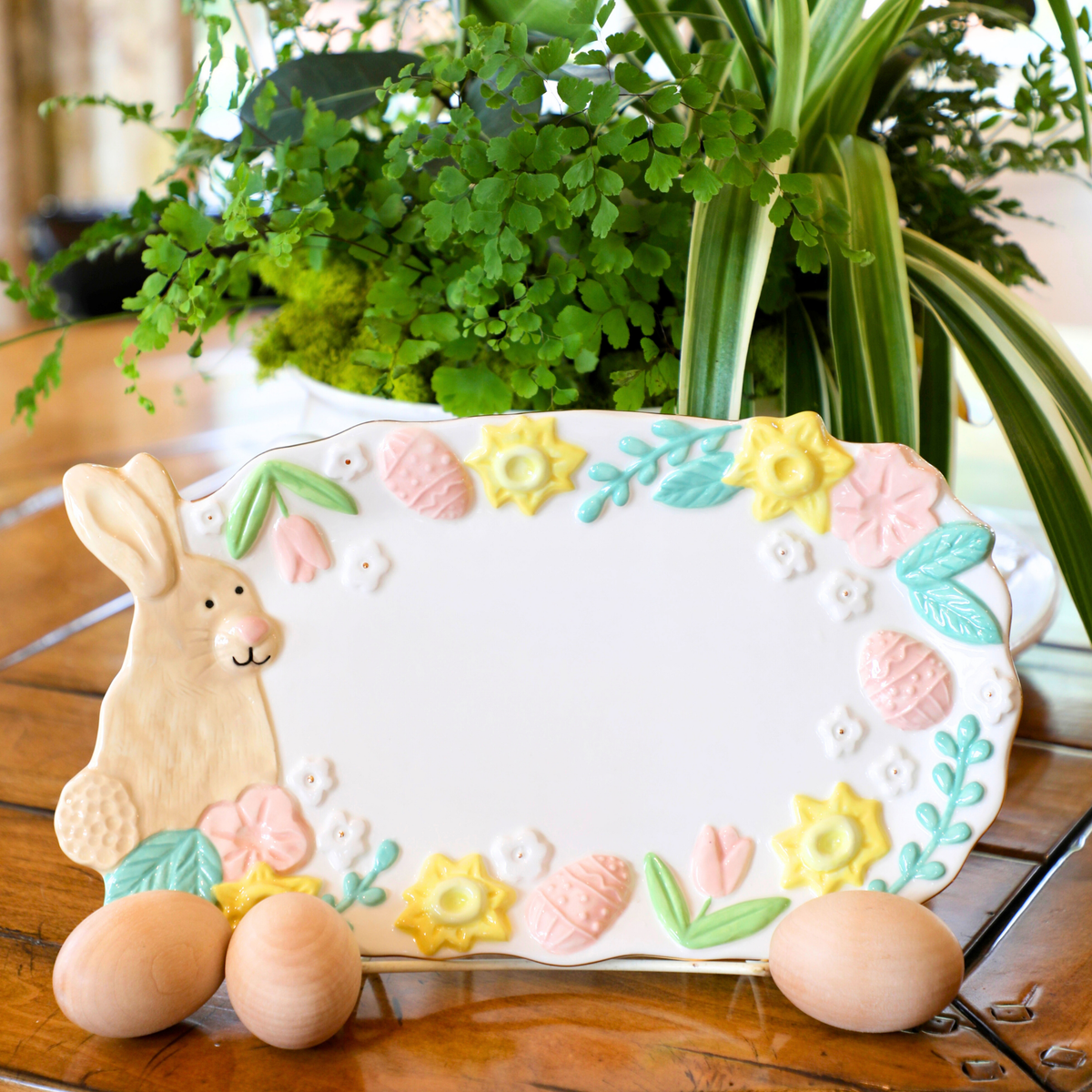 Easter Bunny Flowers Tray
