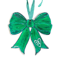 LOCAL TEXAS PICK UP Green Bow Ornament