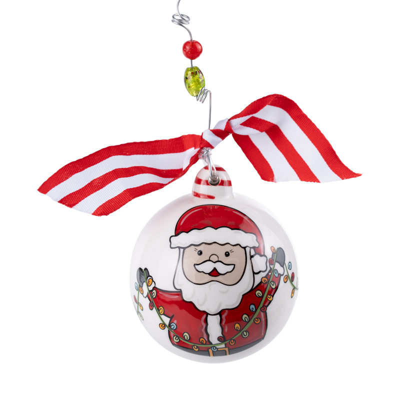 Deck the Halls Santa Lights Ornament