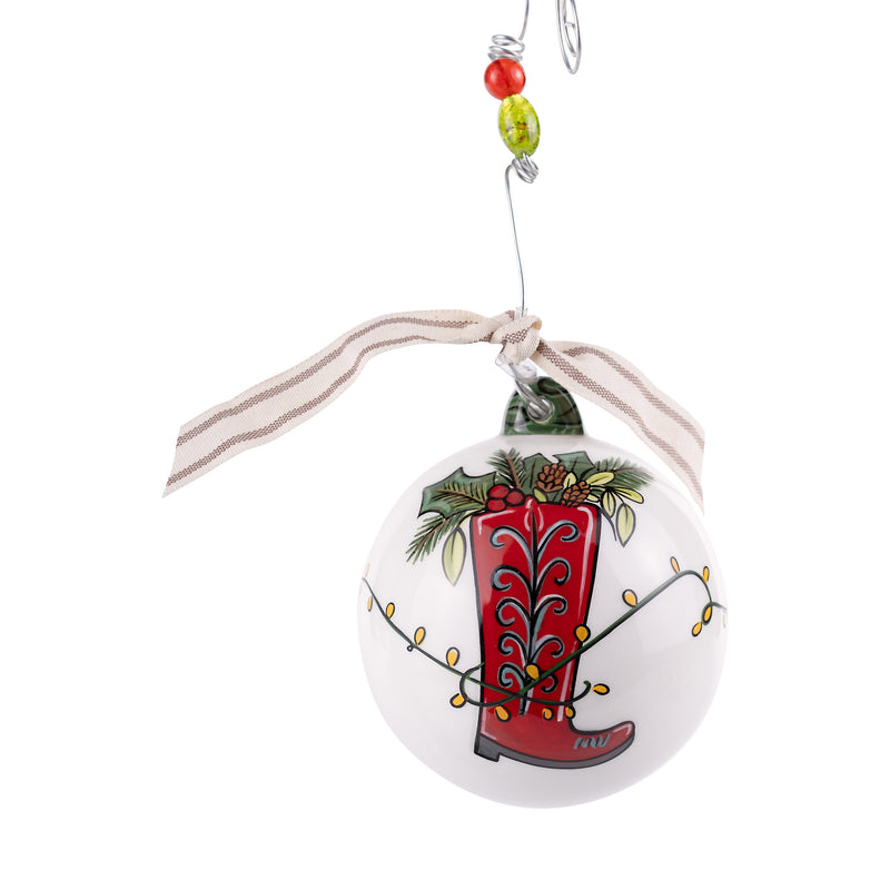 Ho Ho Howdy Santa Ornament
