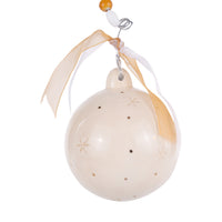 Gold Striped Cross Ornament