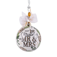 Gold Mr. & Mrs. Ornament