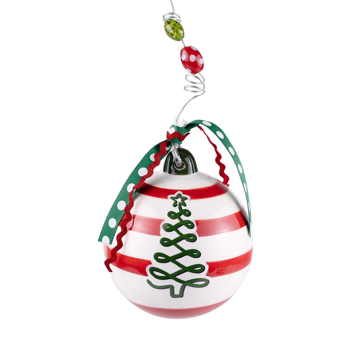 Striped Merry Christmas Ornament