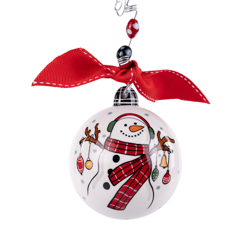 Snowman with Scarf Ornament