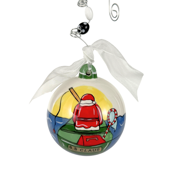 Lake Life with Santa Ornament