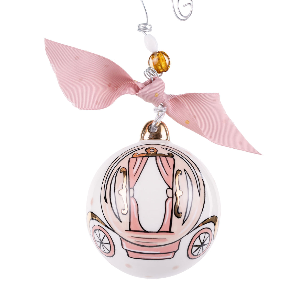 Merry Christmas Princess Carriage Ornament