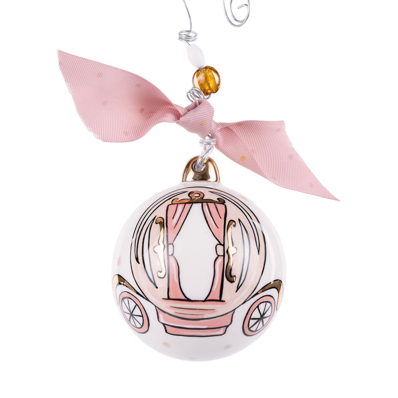 Merry Christmas Princess Carriage Ornament