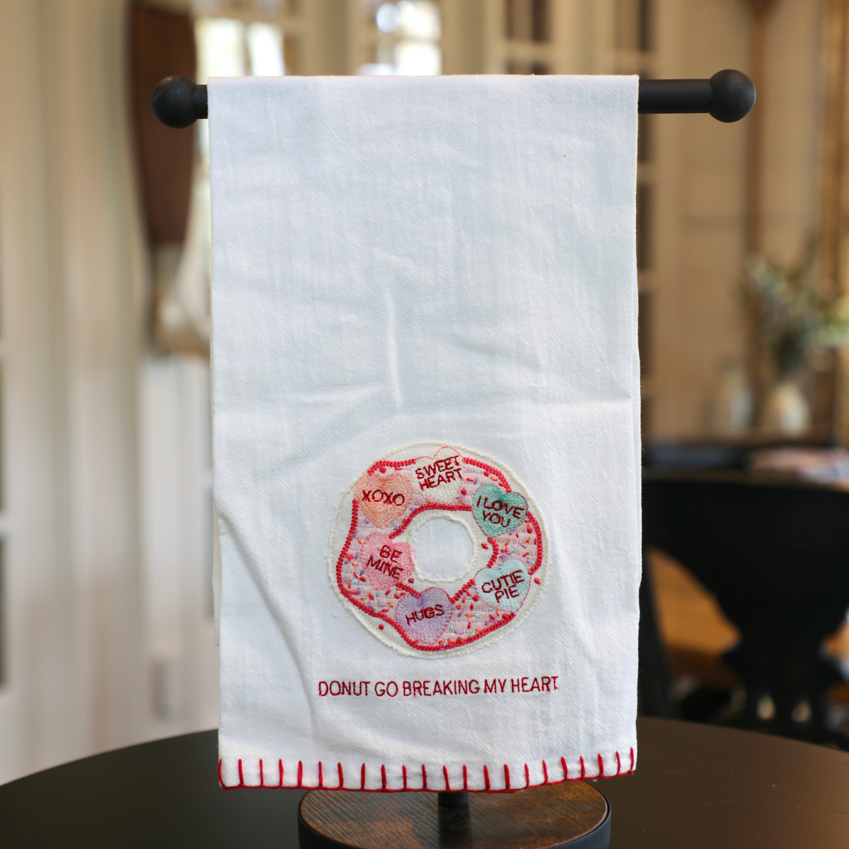 Donut Go Breaking My Heart Tea Towel