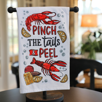 Pinch the Tails & Peel Crawfish Tea Towel