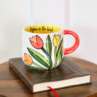 Rejoice In The Lord Tulips Mug