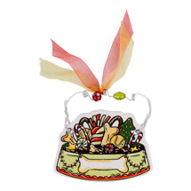 Christmas Dog Bowl Flat Ornament