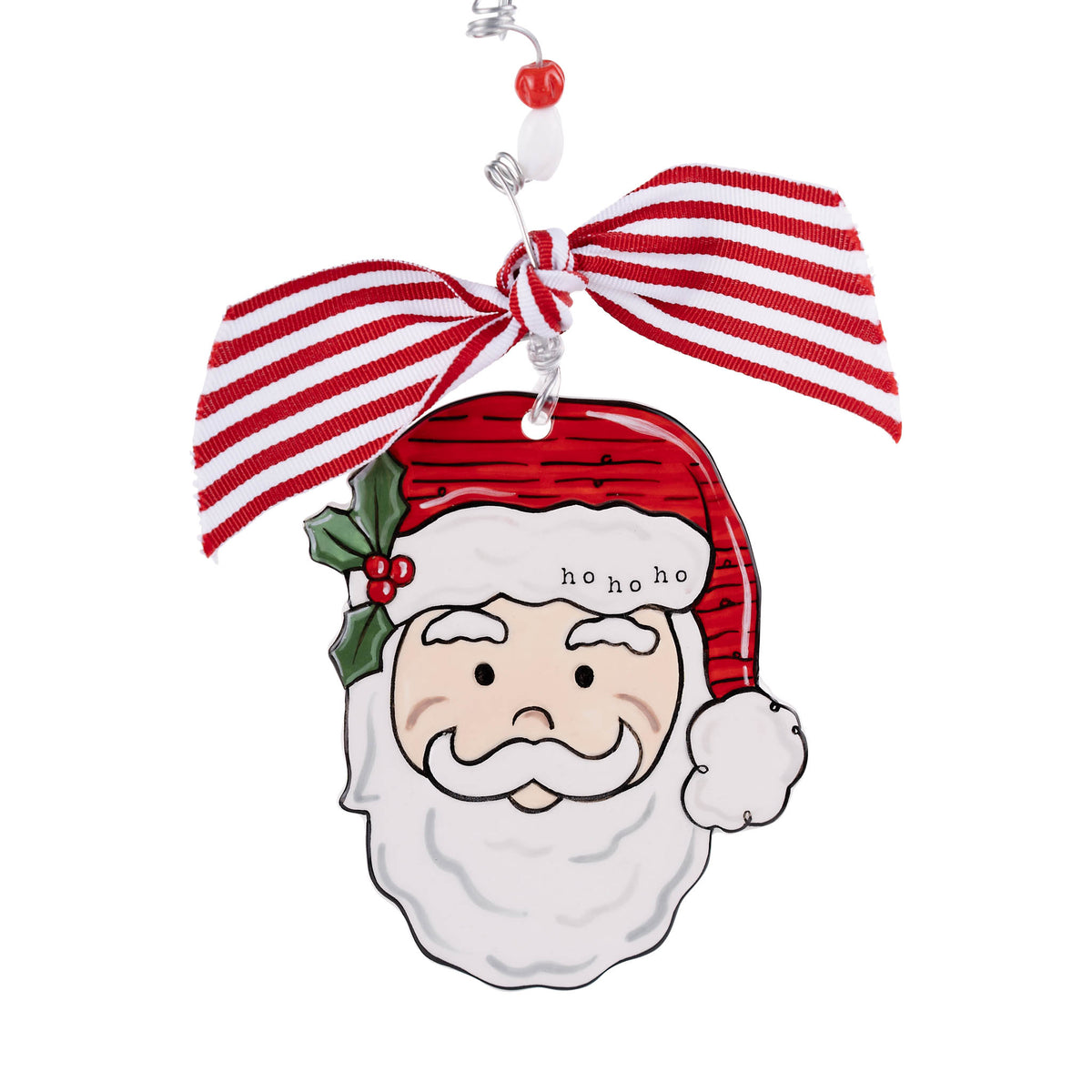 Classic Santa Ho Ho Ho Flat Ornament