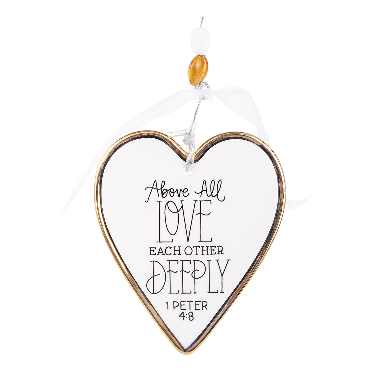 Love Each Other Deeply Flat Ornament