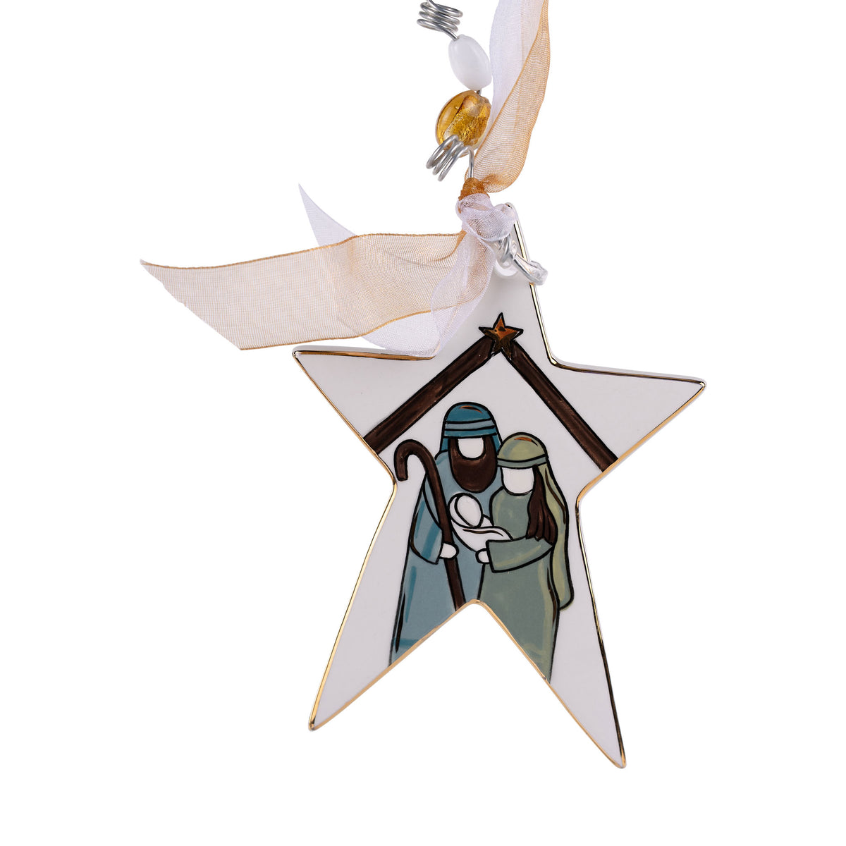 Nativity Star Flat Ornament