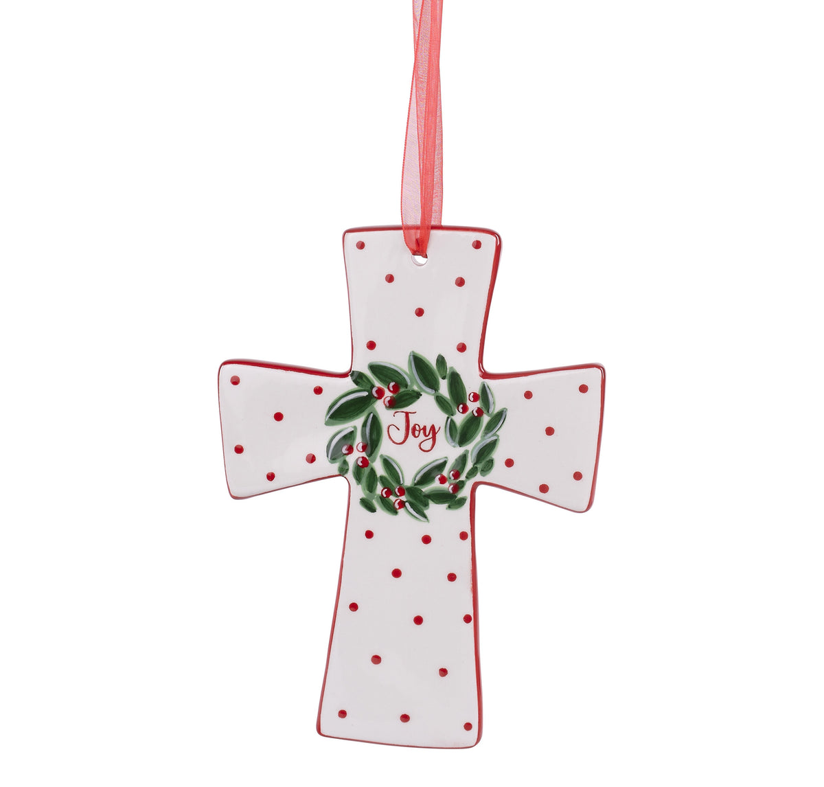 Holly Wreath Cross