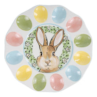 Bunny Basket Egg Plate
