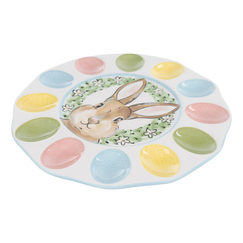 Bunny Basket Egg Plate