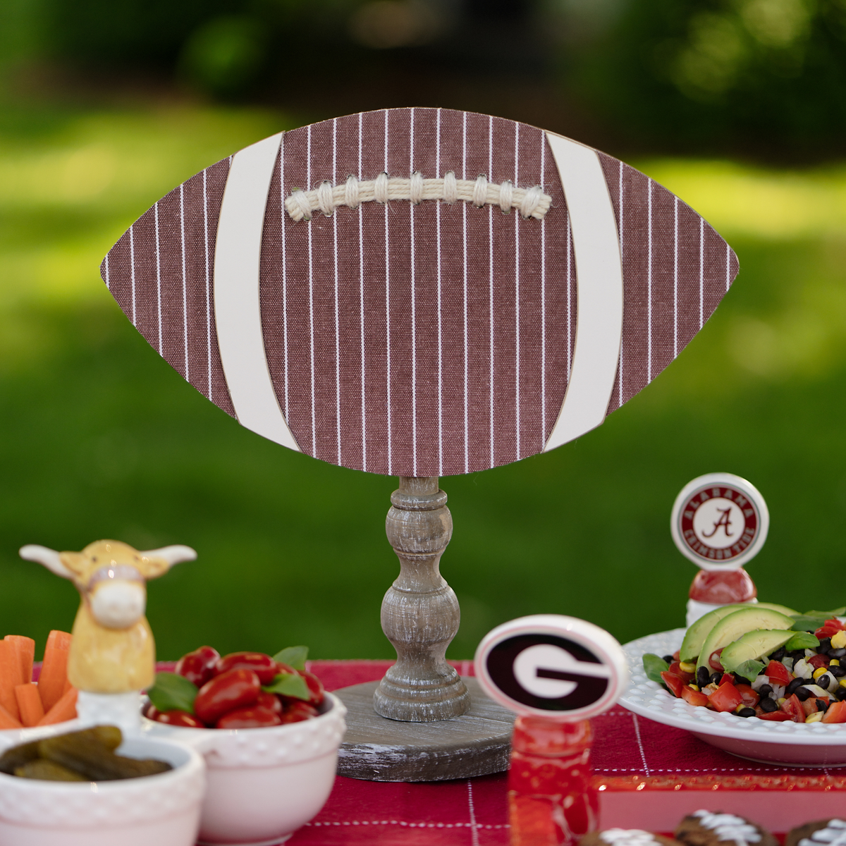 Striped Football Topper