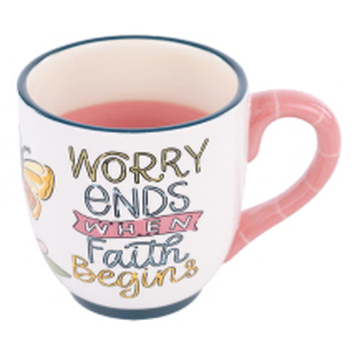 Worry Ends When Faith Begins Mug