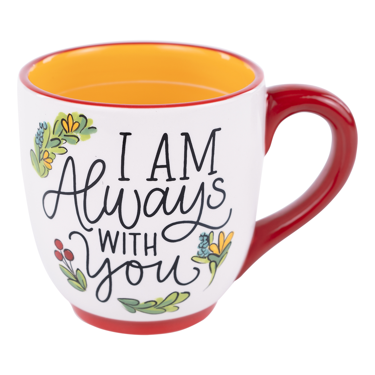 I Am Always With You Red Bird Wreath Mug