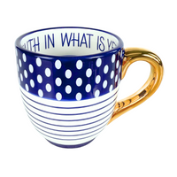 Have Faith Blue & White Mug