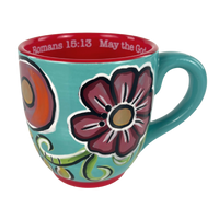Hope Joy Peace Floral Mug