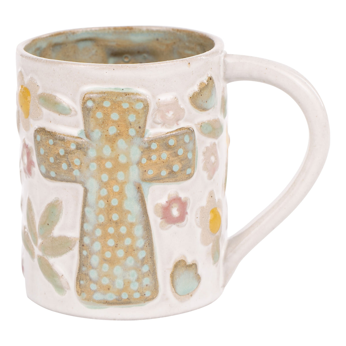 Cross and Flowers Mug