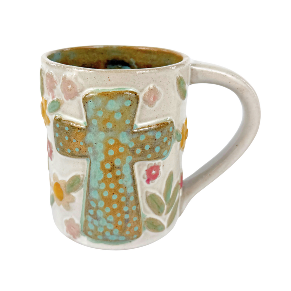 Cross and Flowers Mug