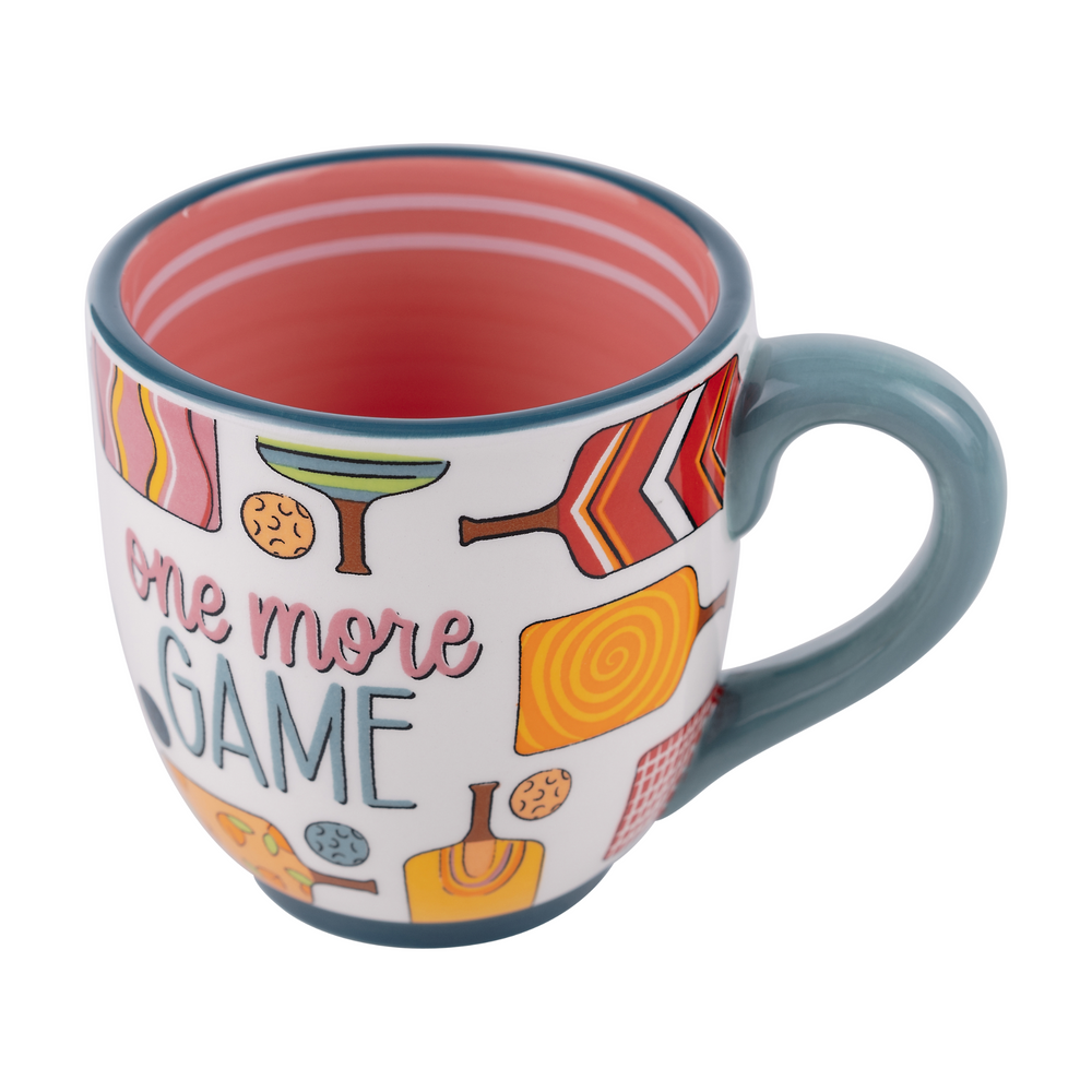 Play On with the One More Game Pink Mug for Pickleball Lovers