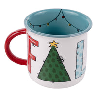 Merry and Bright Fa La La Campfire Mug