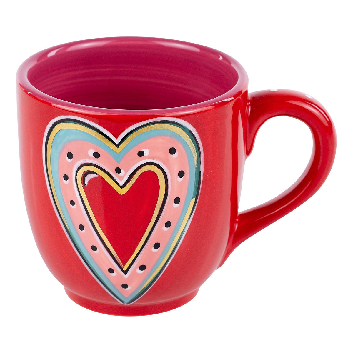 Two Hearts Red Mug