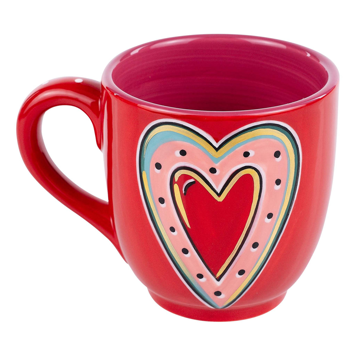 Two Hearts Red Mug